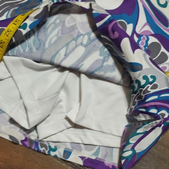 Lady Hagen Purple and Blue Patterned Skort - Picture 6 of 8